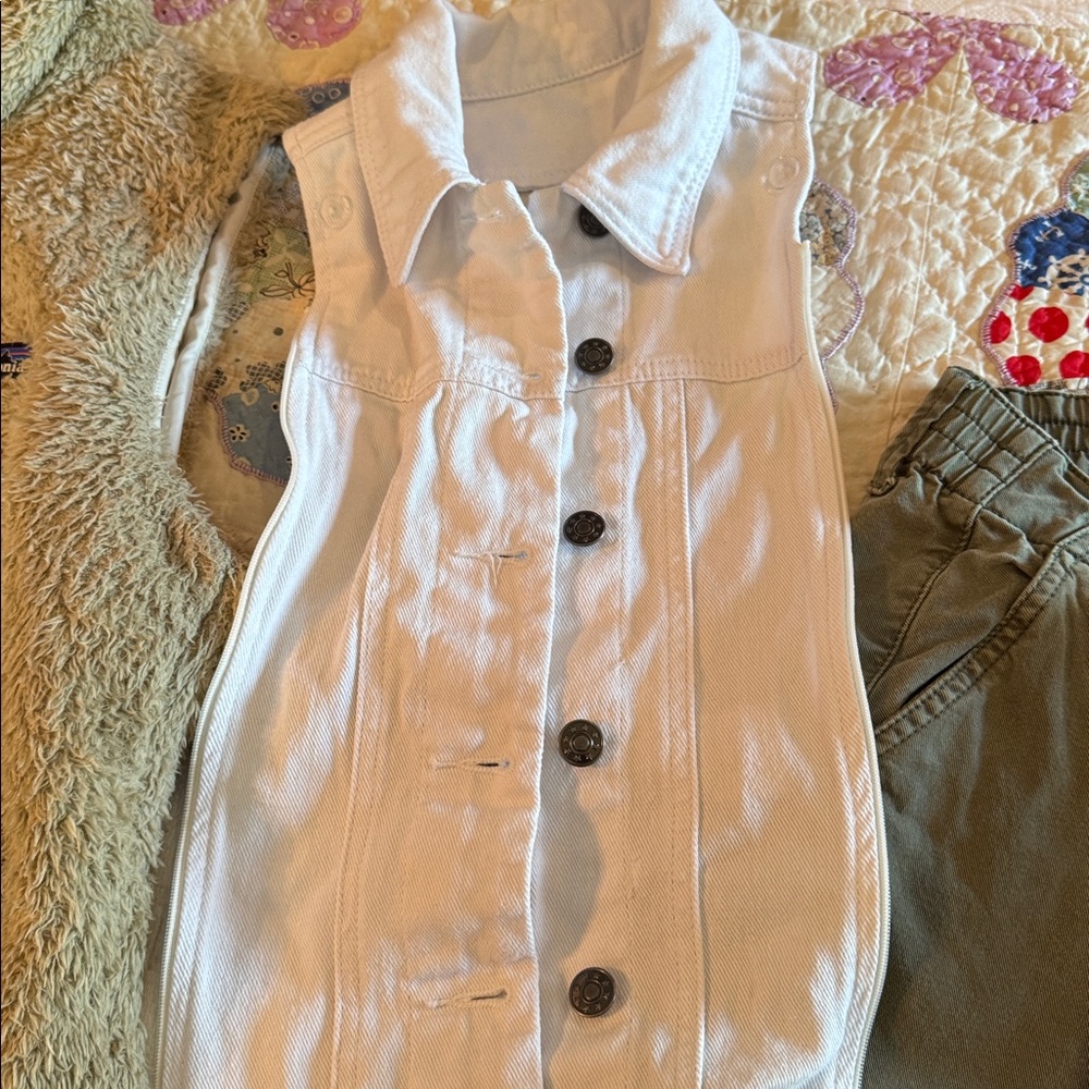 Veronica Beard white denim dickie